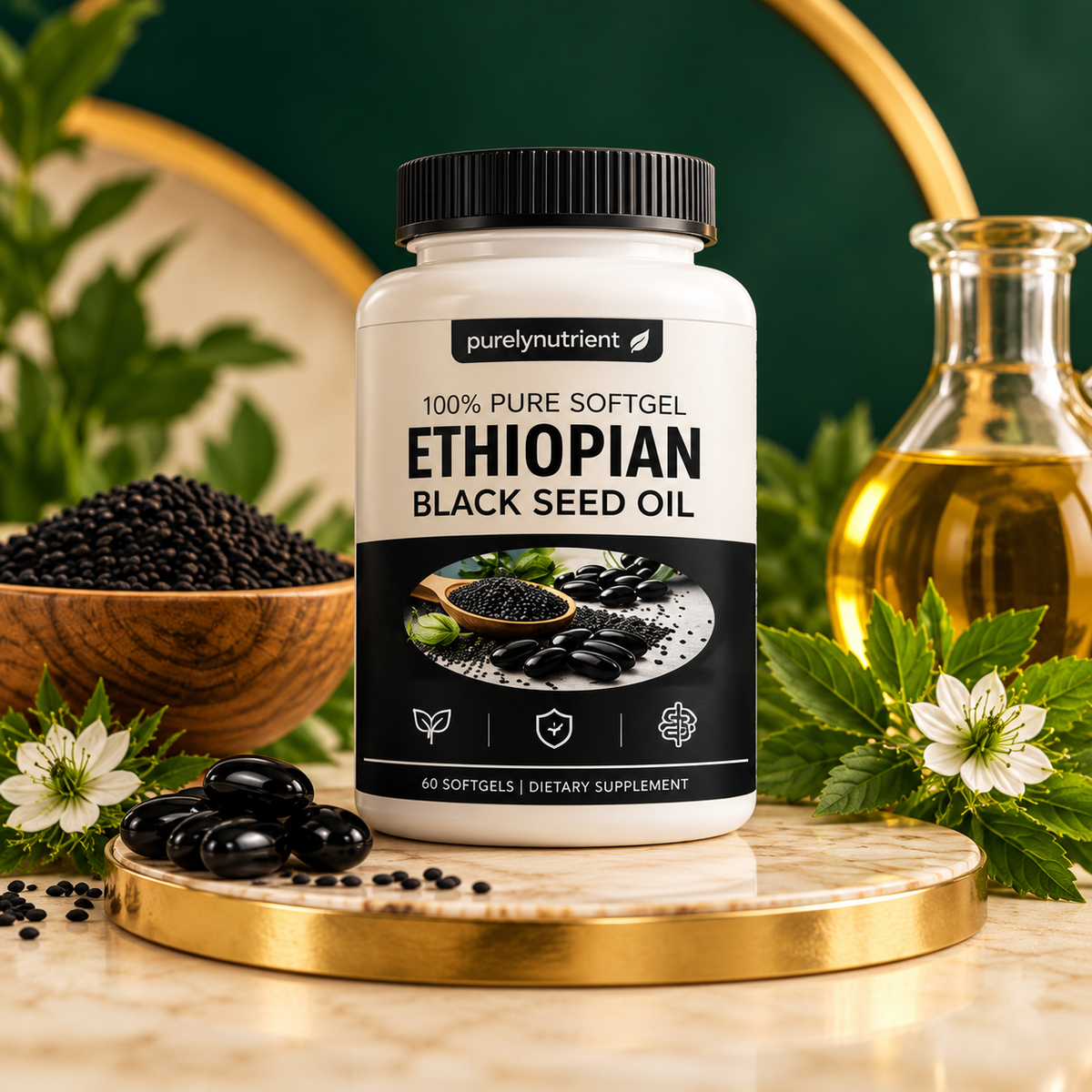 Ethiopian black seed oil  60 softgel